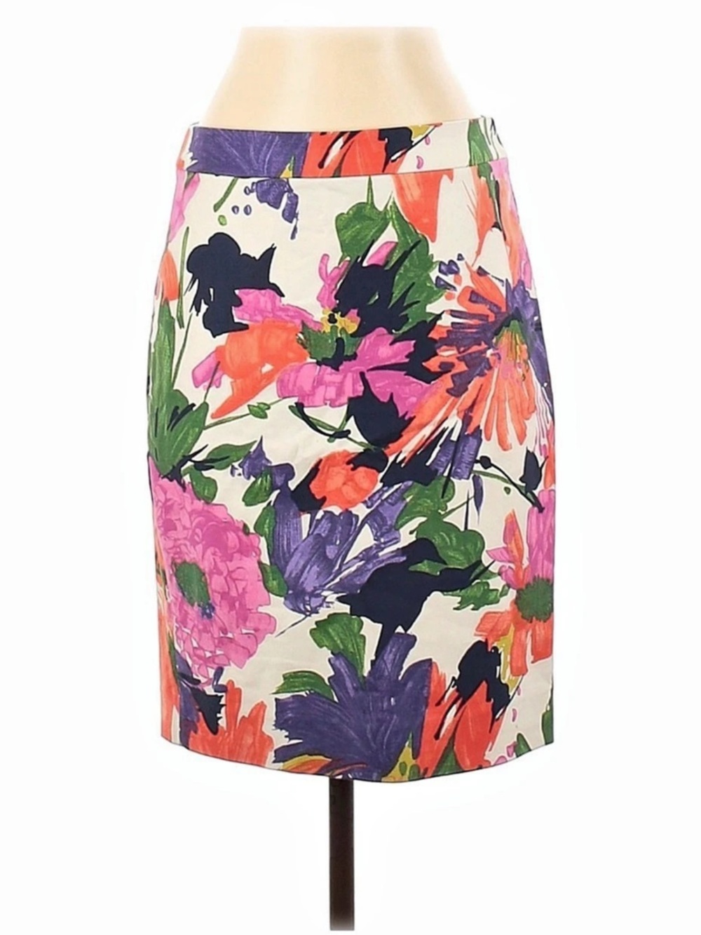 J.Crew Watercolor Floral Pencil Skirt Size 2